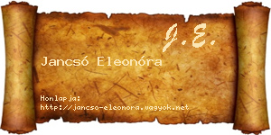 Jancsó Eleonóra névjegykártya