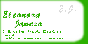 eleonora jancso business card